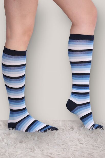 Kadın Diz Çorap  Mavi