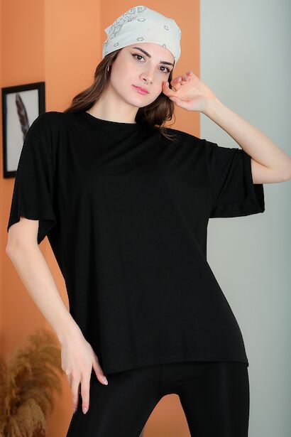 Kadın Oversize T-shirt  Siyah