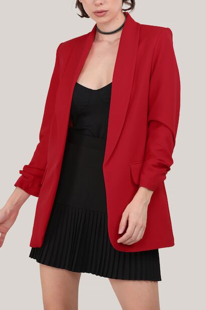 Kadın Blazer Ceket  Kırmızı