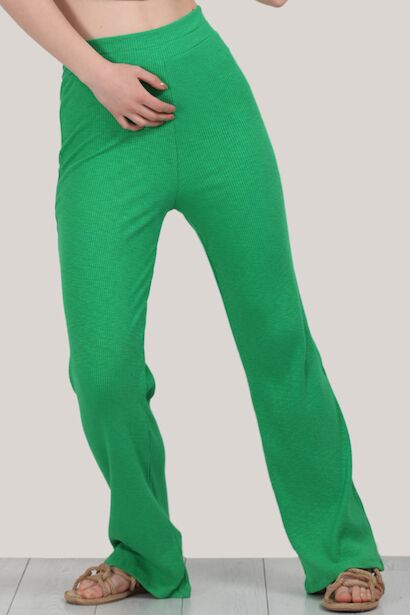 Kadın Yüksek Bel Pantolon  Yeşil