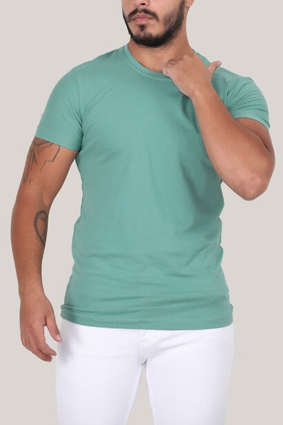 Erkek T-shirt Çağla İ  Yeşil
